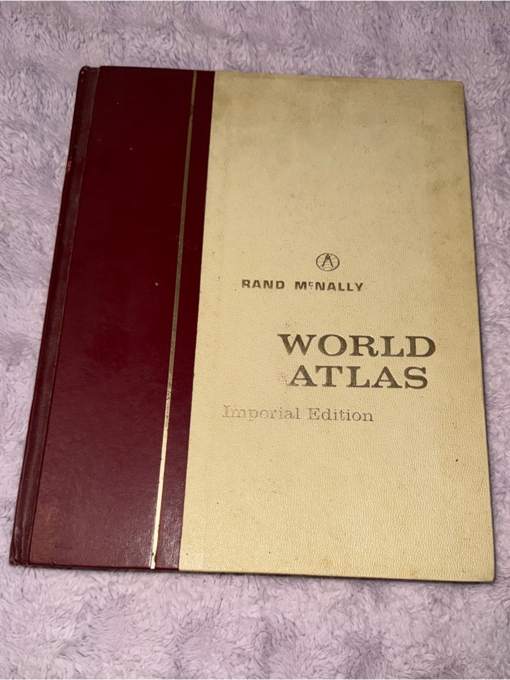 Rand McNally World Atlas — Cream and Burgundy Cover